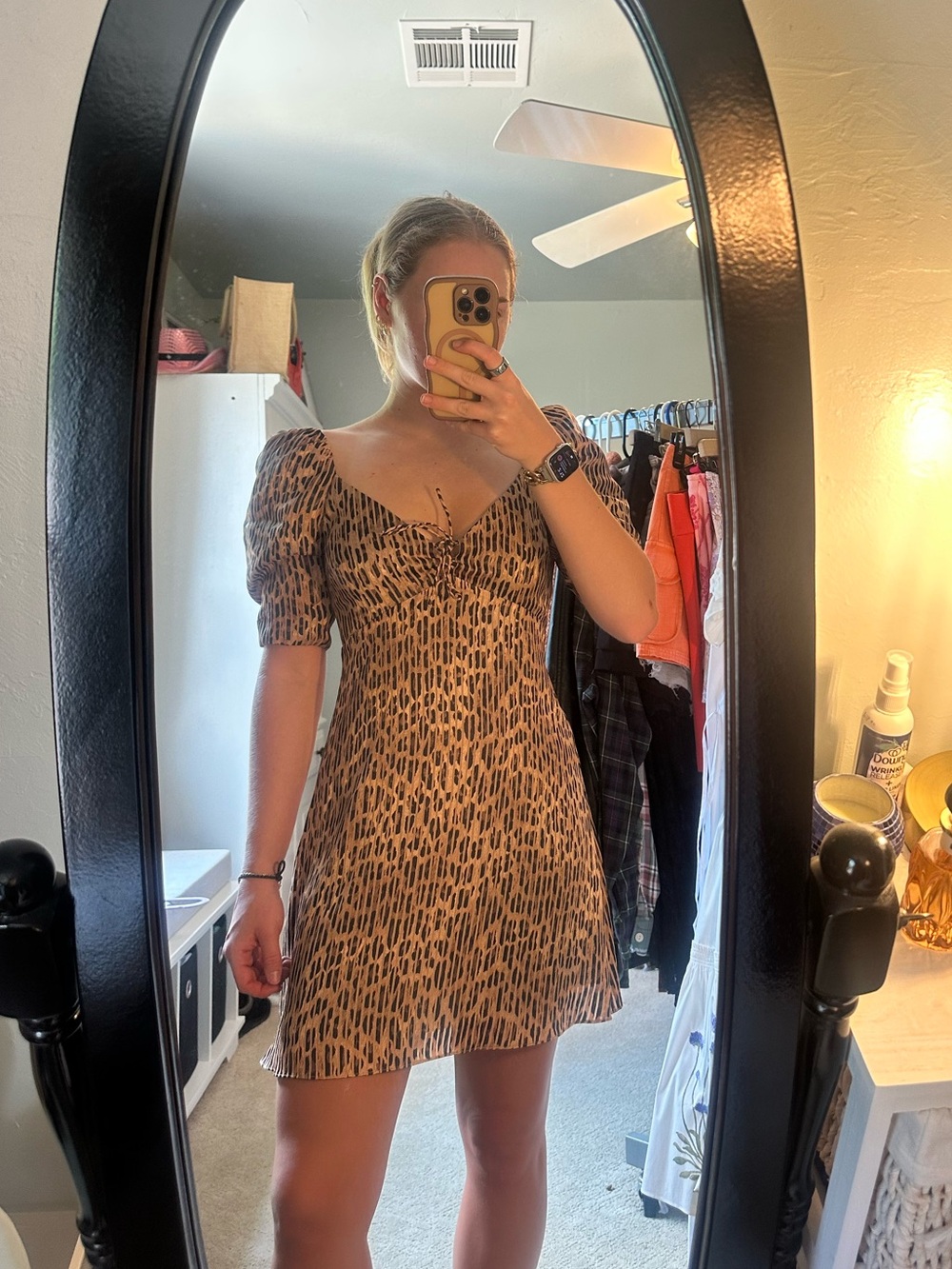 Alice + Olivia Animal-Print Mini Dress